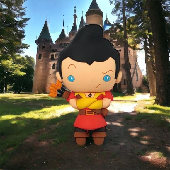 Disney Villains Beauty & The Beast Gaston 3D Foam Magnet - Picture 3 of 3